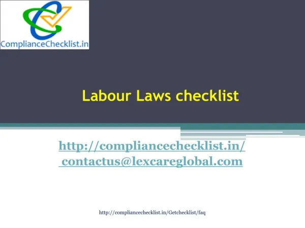 Labour Laws checklist