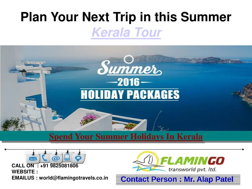plan your next trip in this summer kerala tour