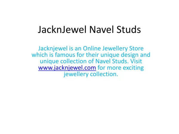 JacknJewel Latest Design Navel Studs