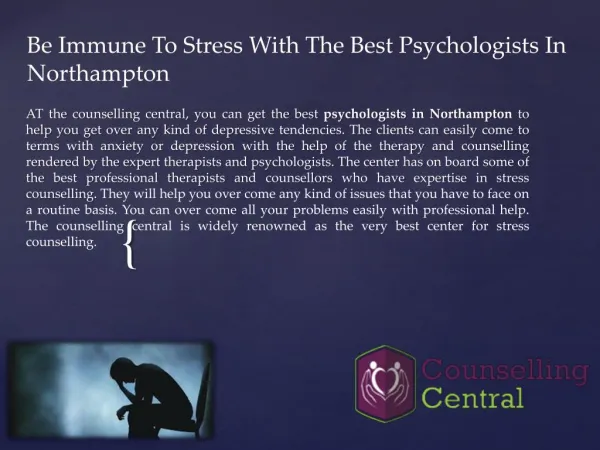 Be Immune To Stress With The Best Psychologists In Northampton