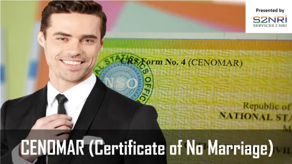 CENOMAR (Certificate of No Marriage)