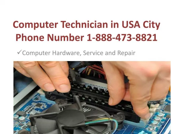 Computer 1-888-743-8821 Technician in Chicago