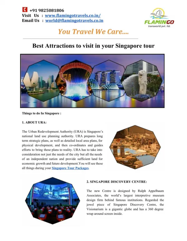 Best Attractions To Visit In Your Singapore Tour