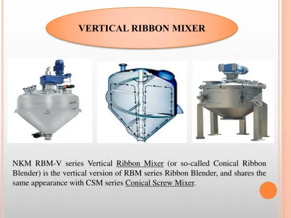 Vertical Ribbon Mixer
