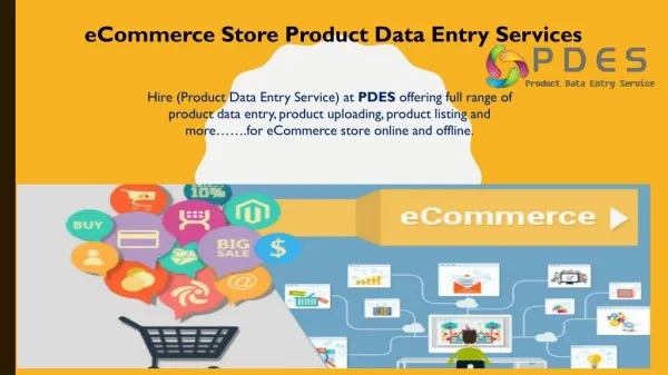 eCommerce Product data Entry, Uploading and Listing Services
