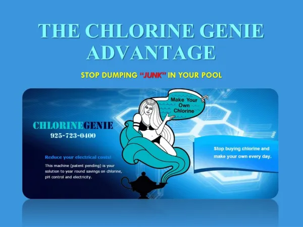 Pool System Advances by Chlorine Genie