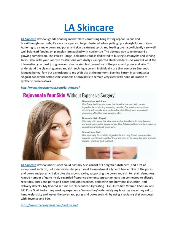 LA Skincare Best Awesome Anti Ageing Looks Perfect