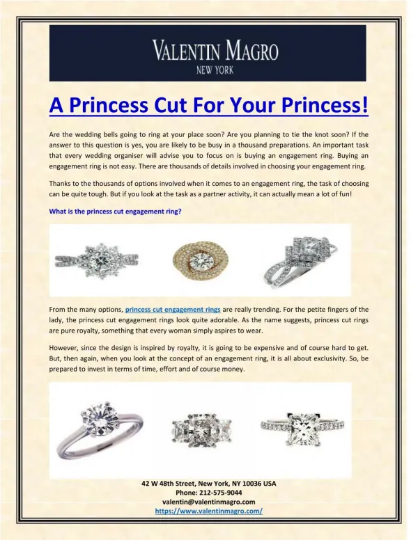 A Princess Cut For Your Princess!