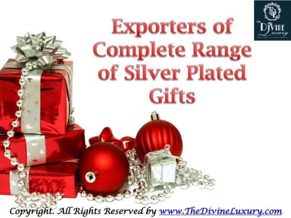 Silver Plated Home Decoration Items