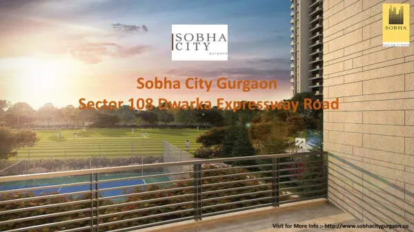 Sobha City in Gurgaon | 2,3 BHK Apartments in gurgaon