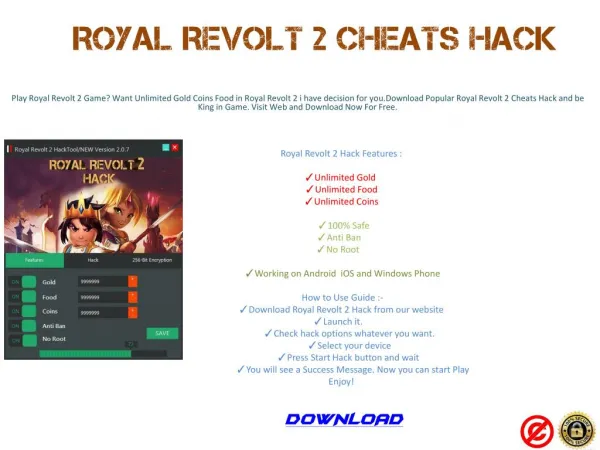 Royal Revolt 2 Cheats Hack Android iOS Windows Phone