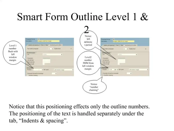 Smart Form Outline Level 1 2