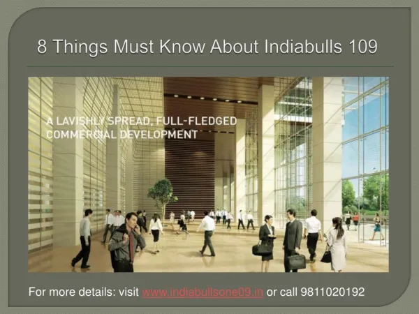 8 Things Investors Needs To Know About Indiabulls 109