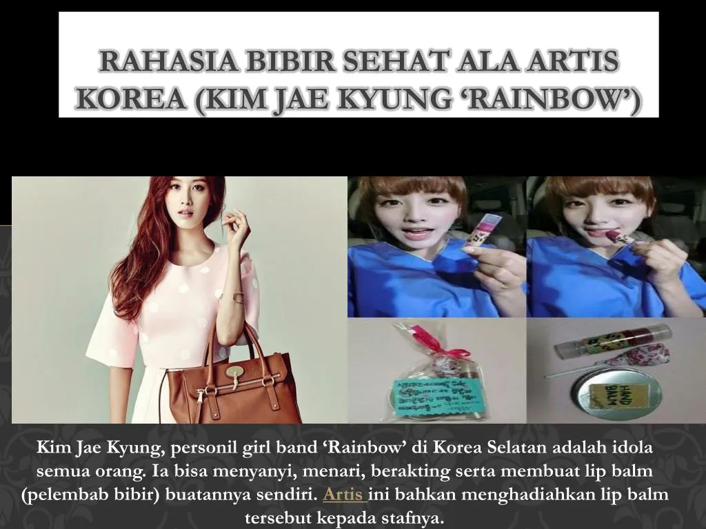 rahasia bibir sehat ala artis korea kim jae kyung rainbow