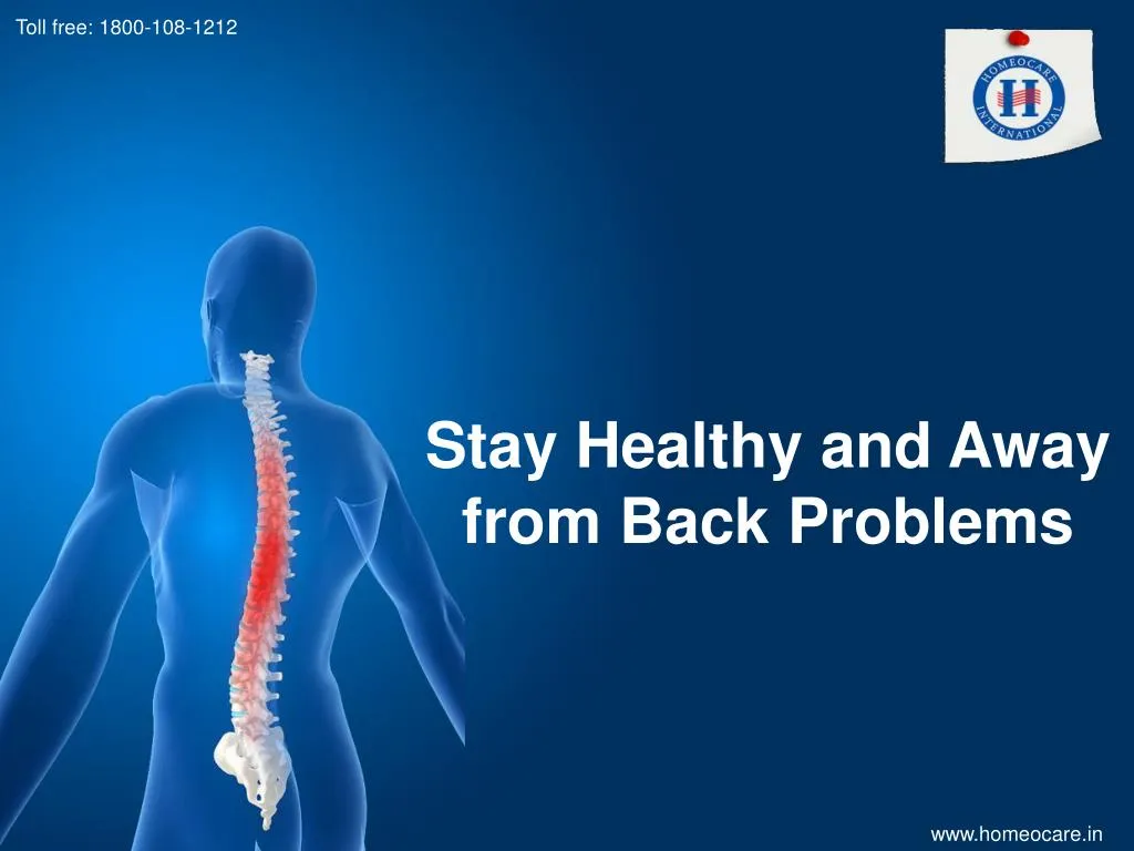 stay healthy and away from back problems