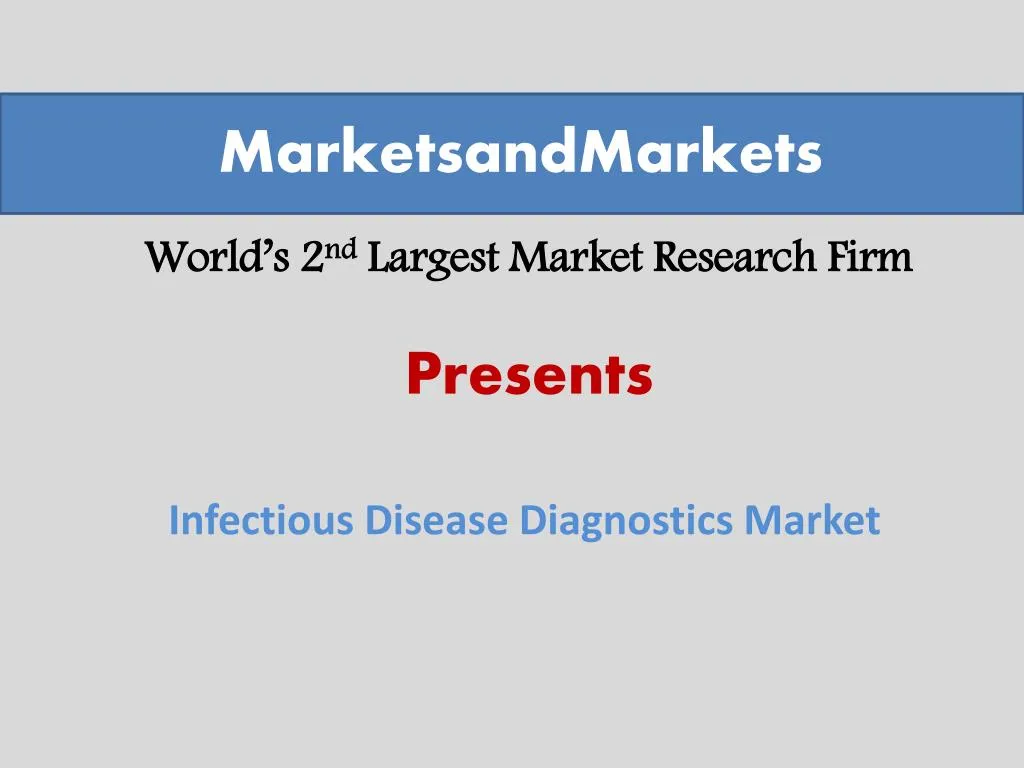 world s 2 nd largest market research firm