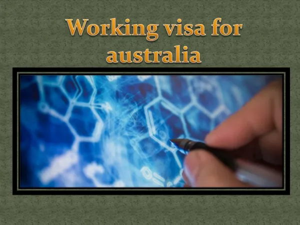 working visa for australia