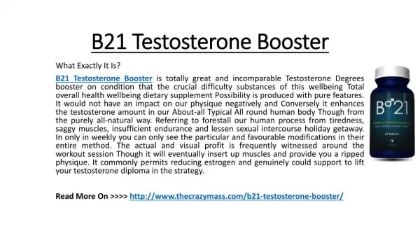 B21 testosterone booster reviews