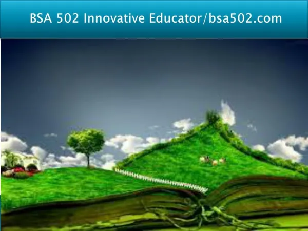 BSA 502 Innovative Educator/bsa502.com