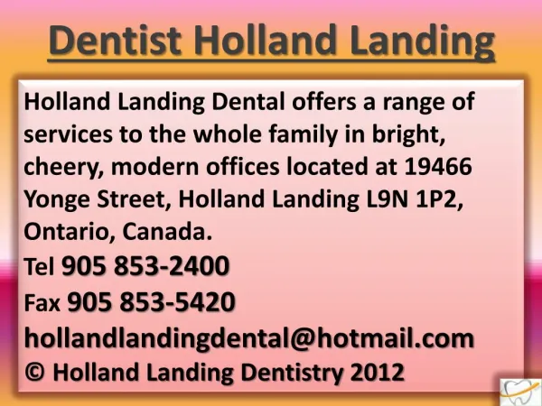 Dental Care Services Holland Landing