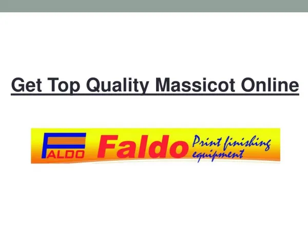 Top Quality Massicot Online