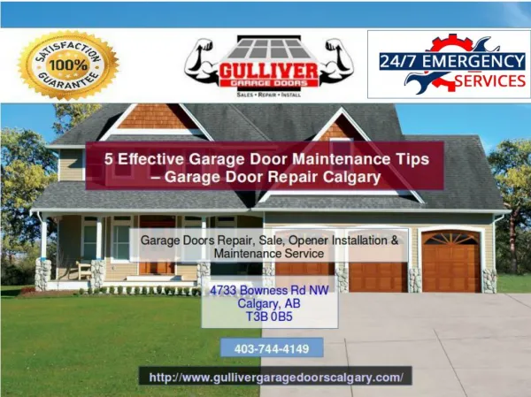 5 Effective Garage Door Maintenance Tips – Garage Door Repair Calgary