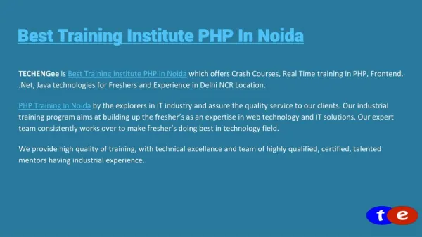 Best PHP Training in DELHI NCR