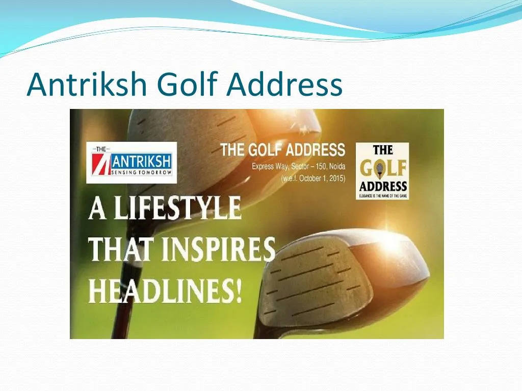 antriksh golf address