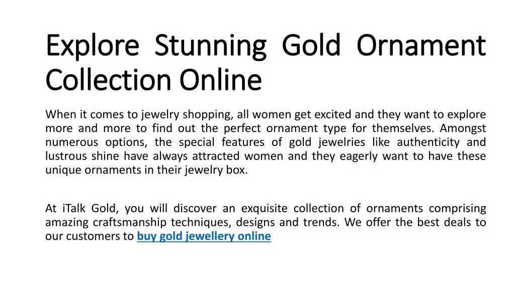 explore stunning gold ornament collection online