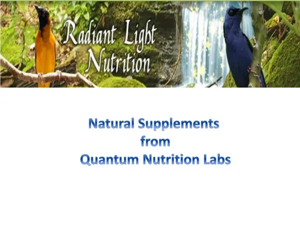 Natural Supplements from Quantum Nutrition Labs