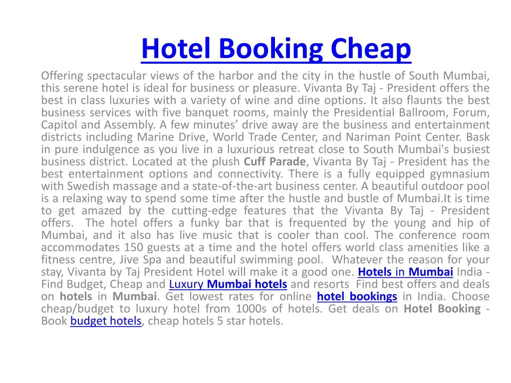 hotel booking cheap
