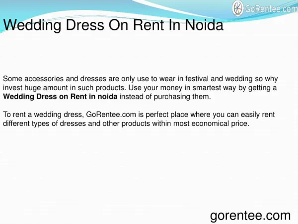 Wedding Dress On Rent In Noida