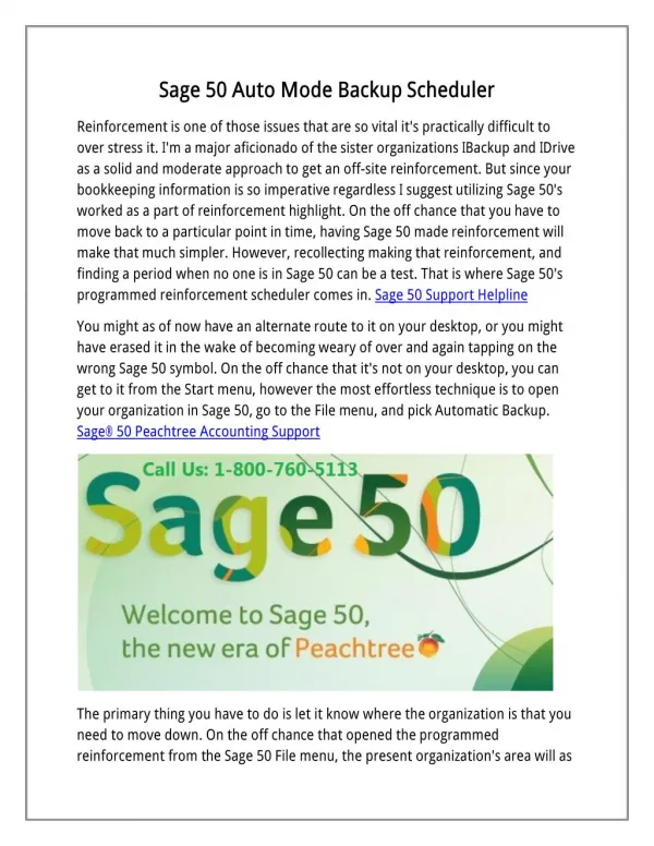 Sage 50 Auto Mode Backup Scheduler