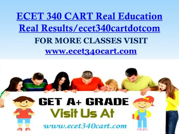ECET 340 CART Real Education Real Results/ecet340cartdotcom