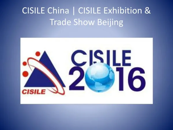 CISILE China - 2016