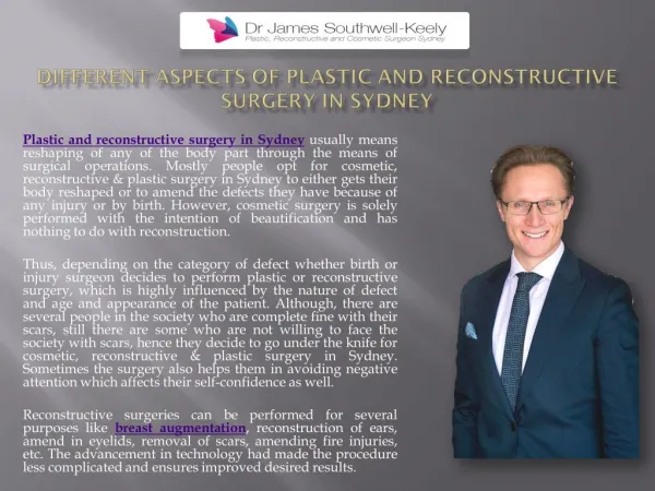 Plastic Reconstructive Surgery Sydney