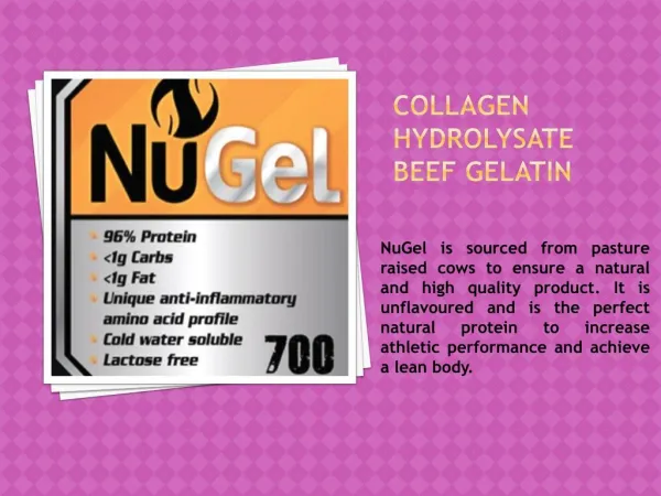 Beef Gelatin Supplements Supplier Australia