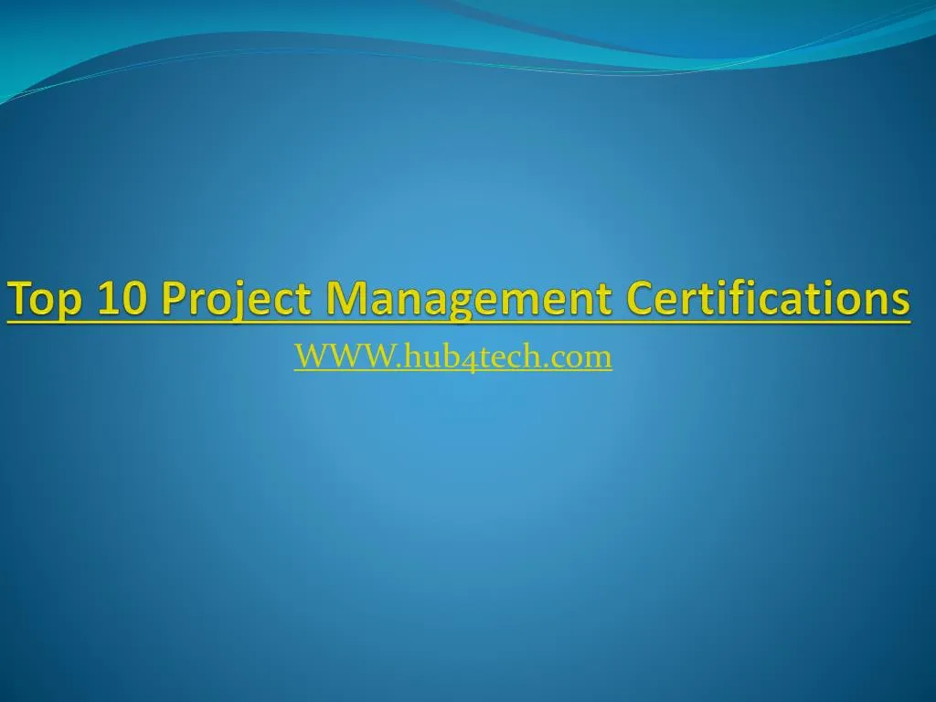 top 10 project management certifications