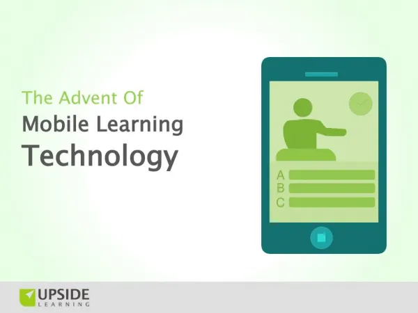 The Advent Of Mobile Learning Technology