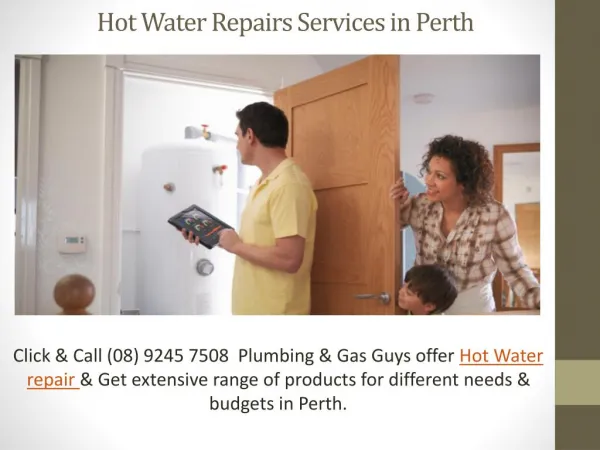 Hot Water Repairs perth