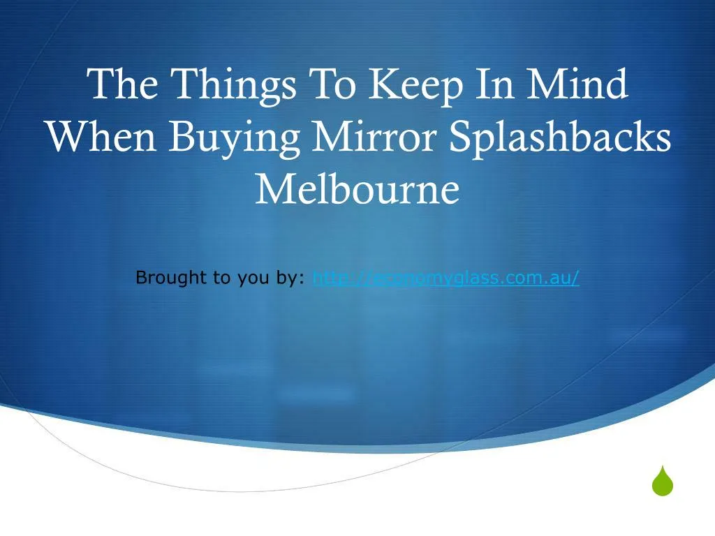 the things to keep in mind when buying mirror splashbacks melbourne