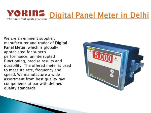 Digital Panel Meter in India
