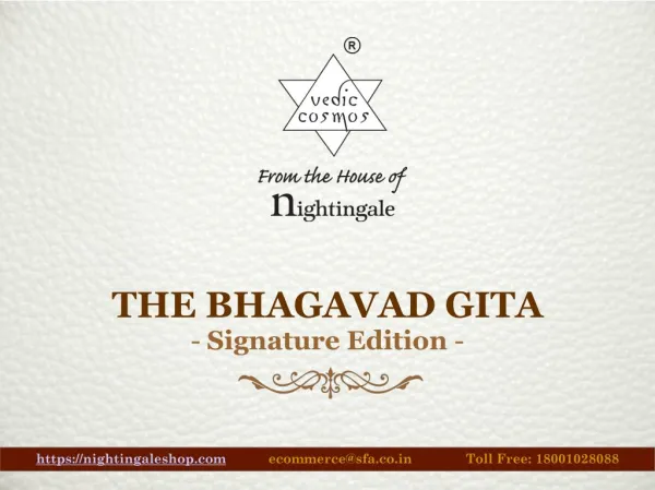 Bhagavad Gita Book with Box