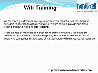 Wifi Training - slide 1