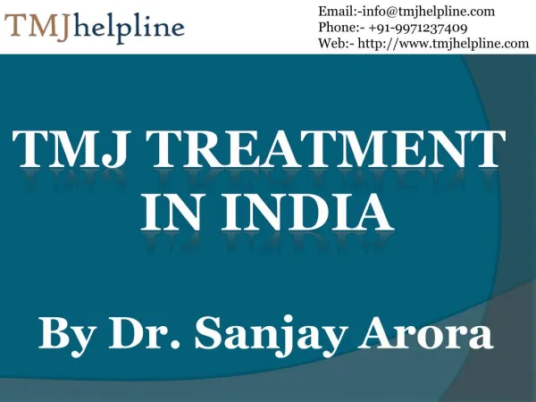 TMJ Treatment In India