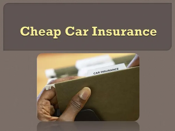 The Cheapest Car Insurance Tips