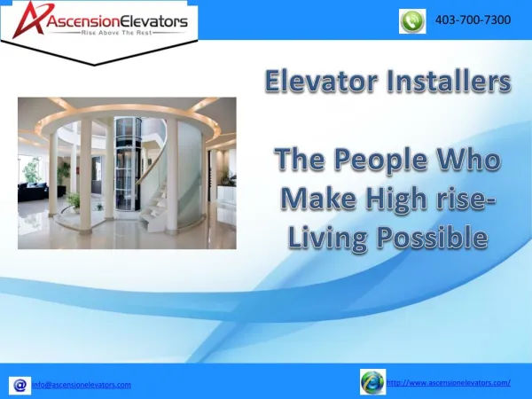 Elevator Installers—The People Who Make Highrise-Living Possible
