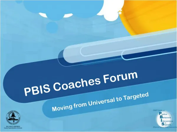 PBIS Coaches Forum