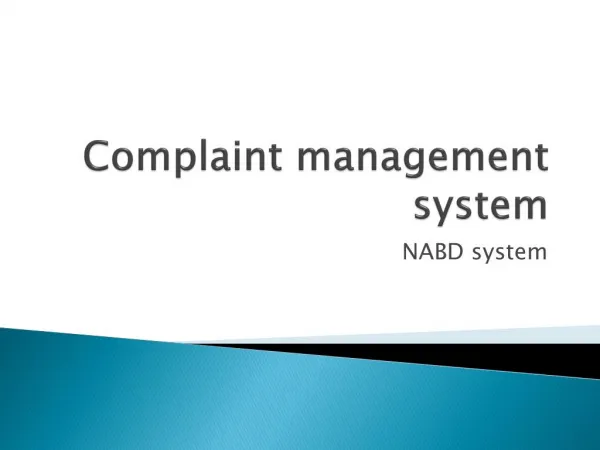 complaint management system