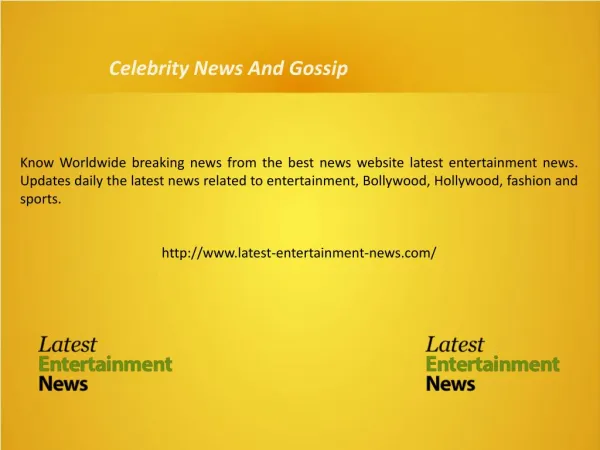 Celebrity News And Gossip